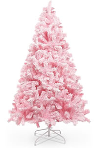 pink Christmas trees